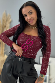 Šifónové tričko s kamienkami SHARITA