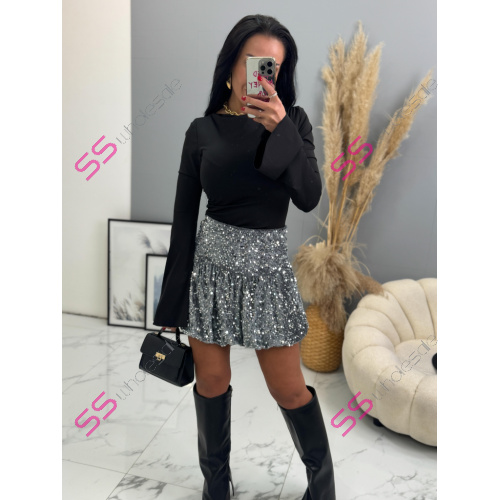 Balónová velvet sukňa zdobená flitrami BRANDY+