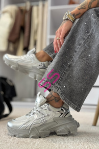 Strieborné platformové tenisky JOANA-