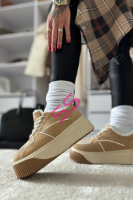 Platformové semišové dámske tenisky HALYNA