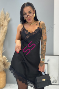 Saténové šaty so čipkou LAYLAH