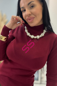 Rolákový basic pulóver JORENA