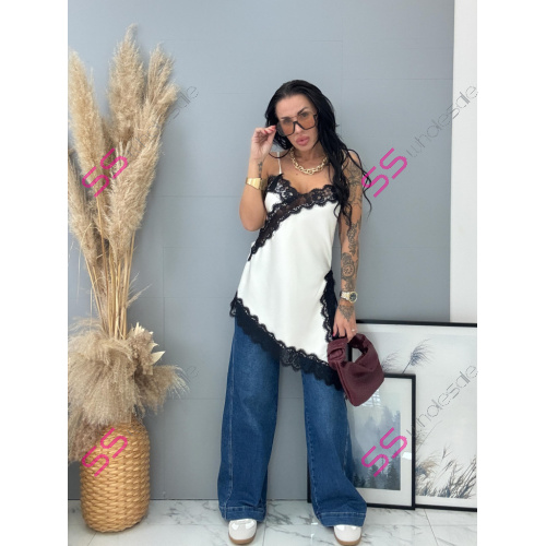 Saténový top so čipkou LAYLAH