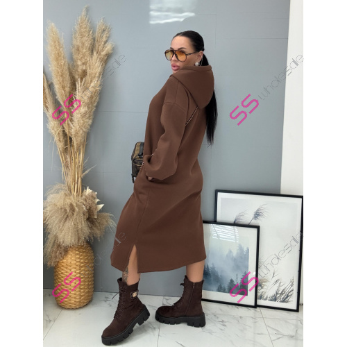 Dlhé mikinové šaty s kapucňou JAMARI+