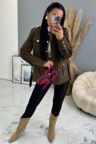 Velúrová bunda s opaskom LAMISA