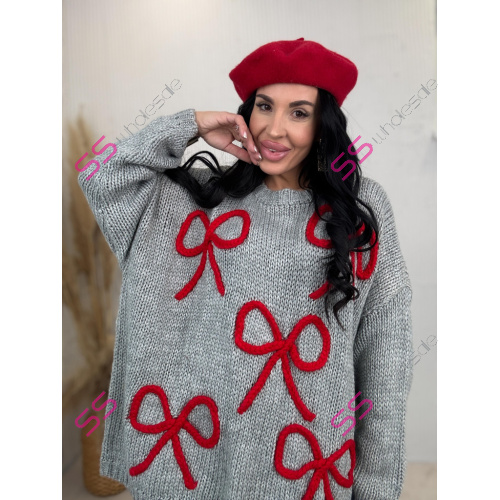 Pletený pulóver zdobený mašľou DAIZI