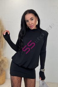 Čierne šaty s odhaleným chrbtom JEANNE