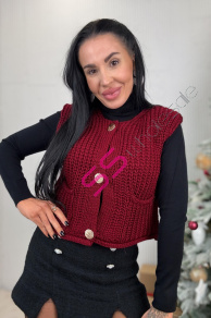 Chunky vesta so zlatými gombíkmi MERINA+