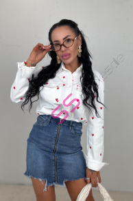 Denim sukňa na zips DENISA