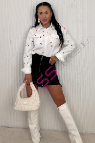 Denim sukňa na zips DENISA