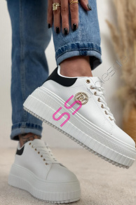 Platformové tenisky so zlatými detailmi AGATHA