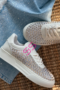 Platformové tenisky zdobené kamienkami ALATIA