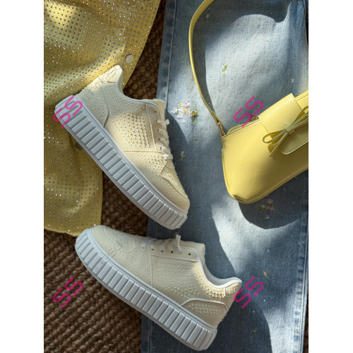 Platformové tenisky zdobené kamienkami BREDA