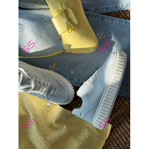 Platformové tenisky zdobené kamienkami BREDA