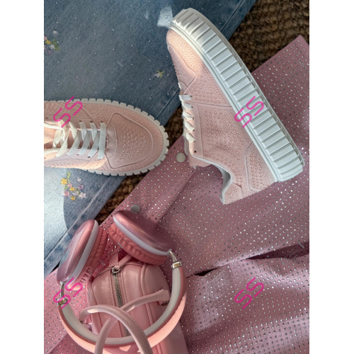 Platformové tenisky zdobené kamienkami BREDA