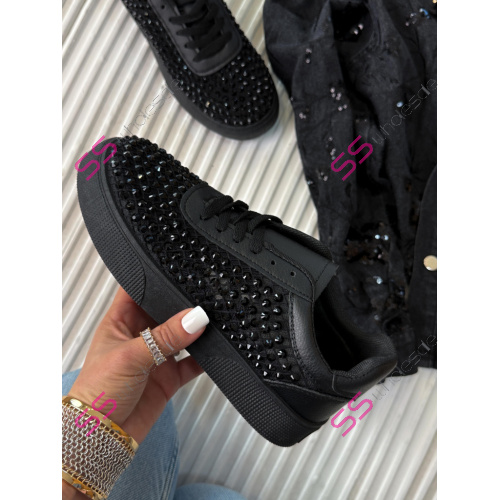 Platformové tenisky zdobené kamienkami ALATIA-