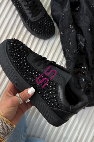 Platformové tenisky zdobené kamienkami ALATIA-