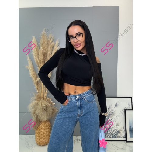 Elastické čierne tričko MINA