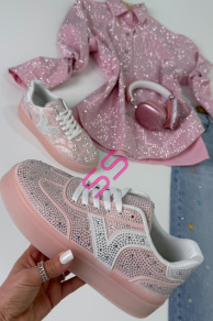 Platformové tenisky zdobené kamienkami CHILA