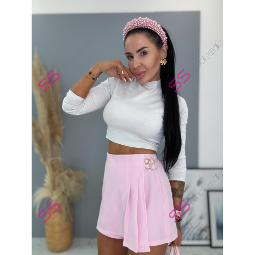 Dámsky skort so zlatou ozdobou CALEDA