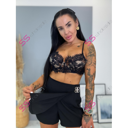 Dámsky skort so zlatou ozdobou CALEDA