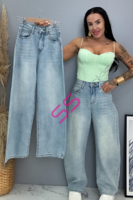 Baggy fit rifle s vysokým pásom 