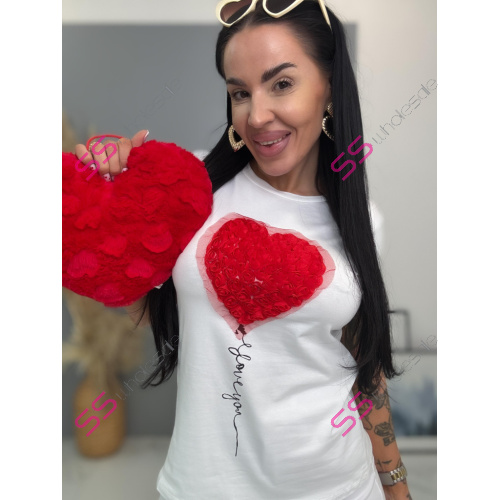 3D tričko so srdiečkom LOVERY