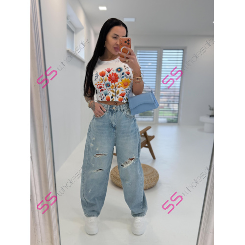 Biele tričko s potlačou BELLA