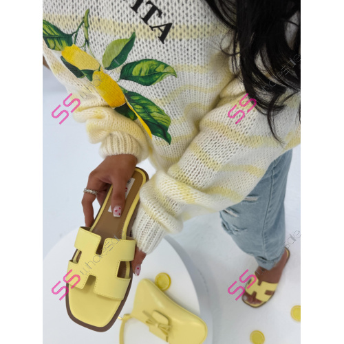 Žlté dámske šľapky MEREDITH-