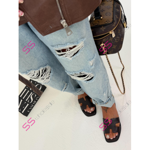 Hnedé dámske šľapky MEREDITH-