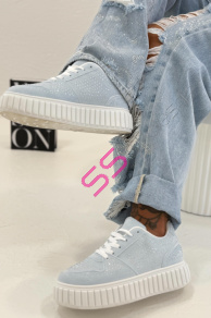 Platformové tenisky zdobené kamienkami BREDA