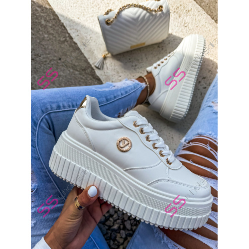 Platformové tenisky so zlatými aplikáciami NIKO-