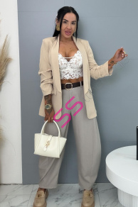 Béžové dámske sako LILLA