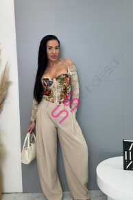  Balónové nohavice s gumeným pásom CARLA