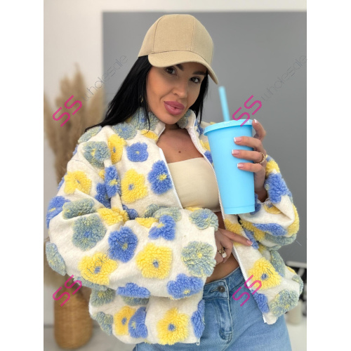 Kvetinová bomber bunda FLORA