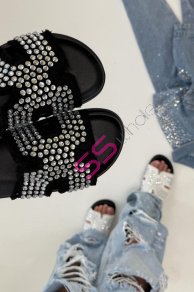 Dámske šľapky s kamienkami SIDONA