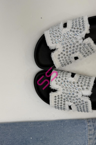 Dámske šľapky s kamienkami SIDONA