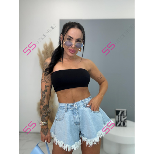 Modré denim šortky CYNTHIA