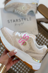 Platformové tenisky zdobené kamienkami CATIA