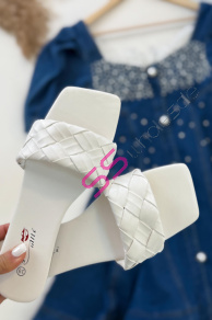 Biele dámske šľapky SOUL