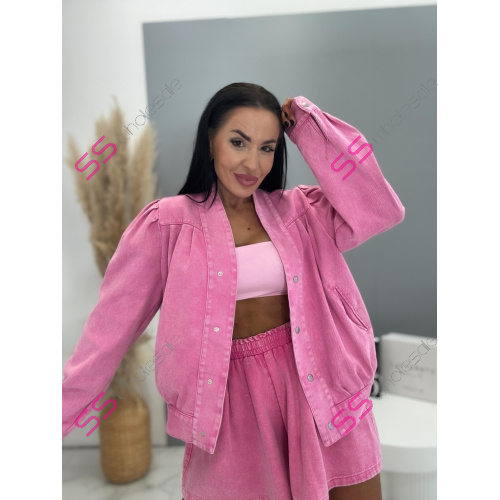 Džínsová bunda na cvoky GREACE