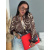 Satin ballon jacket s leopardím vzorom LEORA
