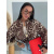 Satin ballon jacket s leopardím vzorom LEORA